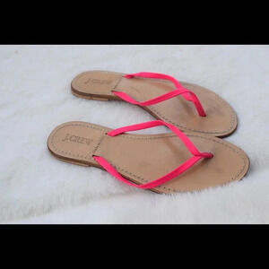 J. Crew neon capri sandals